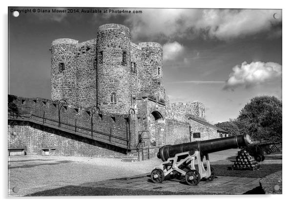  Rye Castle Acrylic by Diana Mower