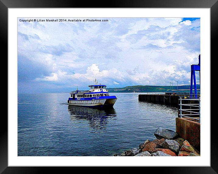  Dunoon Harbour. Framed Mounted Print by Lilian Marshall
