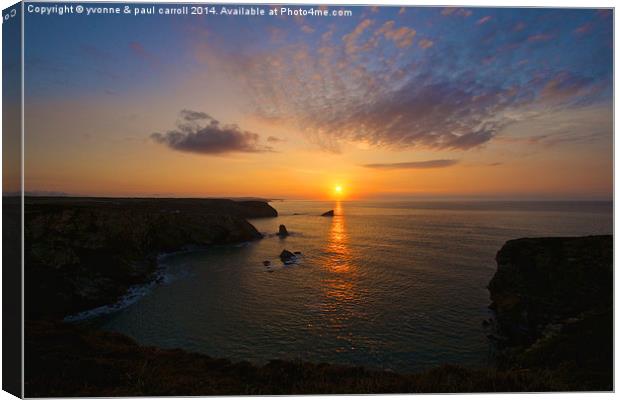  Cornish sunset Canvas Print by yvonne & paul carroll