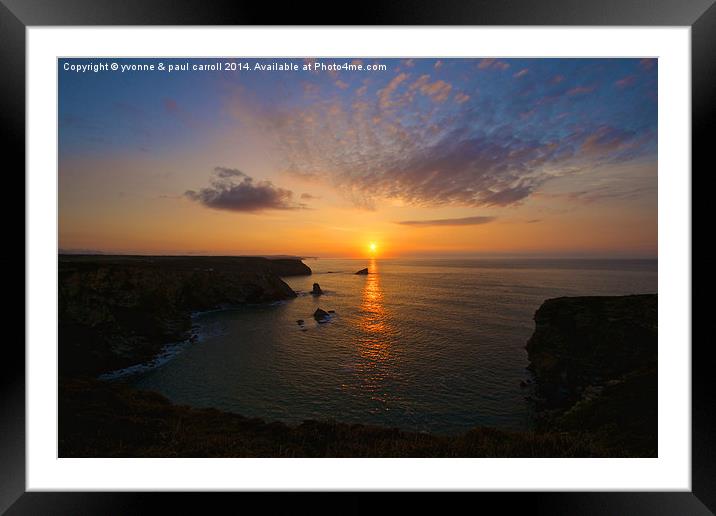  Cornish sunset Framed Mounted Print by yvonne & paul carroll