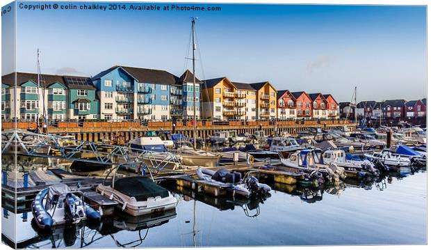 Exmouth Harbour  Canvas Print by colin chalkley