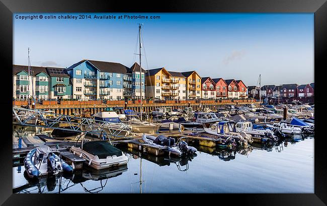 Exmouth Harbour  Framed Print by colin chalkley