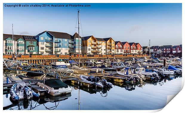 Exmouth Harbour  Print by colin chalkley