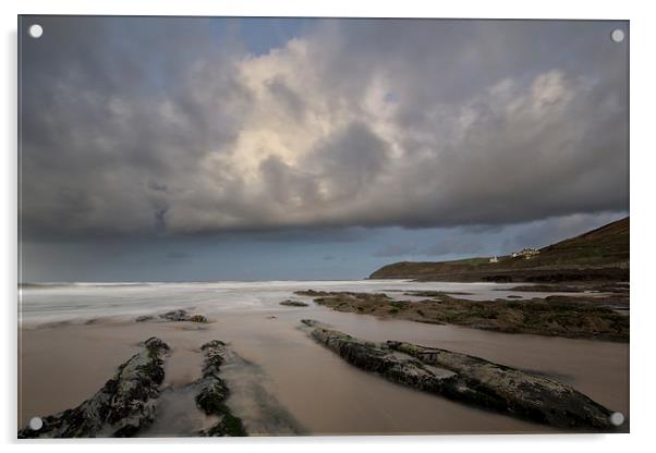  Croyde Bay storm Acrylic by Dave Wilkinson North Devon Ph