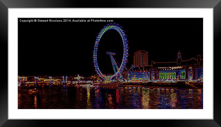  The London Eye Framed Mounted Print by Stewart Nicolaou