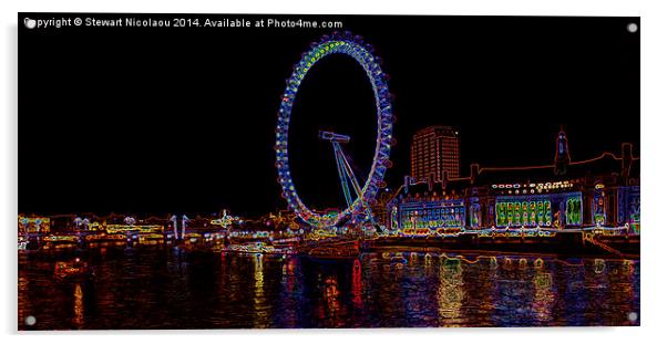  The London Eye Acrylic by Stewart Nicolaou