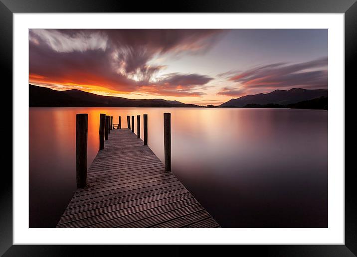  Ashness Jetty, Derwentwater Framed Mounted Print by Mat Robinson