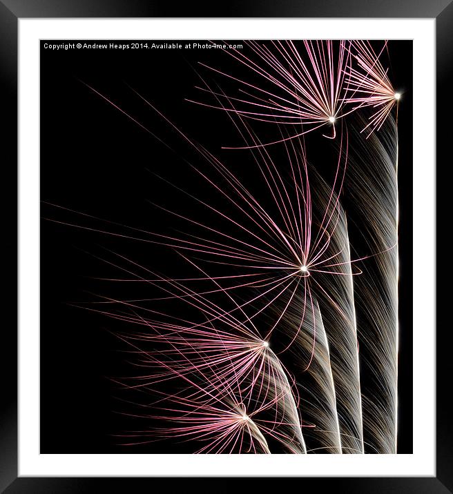  Fireworks Framed Mounted Print by Andrew Heaps