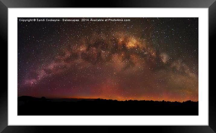  The Milky Way, and Aurora Colours - Tasmania Framed Mounted Print by Sandi-Cockayne ADPS
