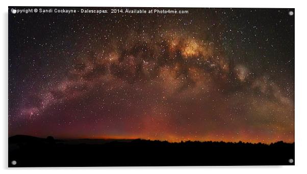  The Milky Way, and Aurora Colours - Tasmania Acrylic by Sandi-Cockayne ADPS
