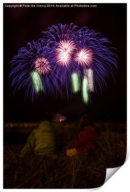  Fireworks Print by Peter De Clercq