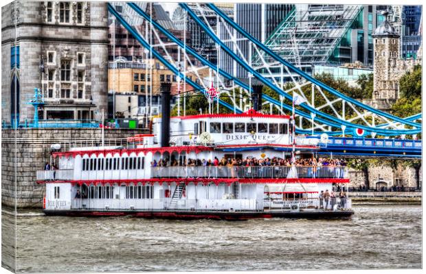  The Dixie Queen Paddle Steamer Canvas Print by David Pyatt