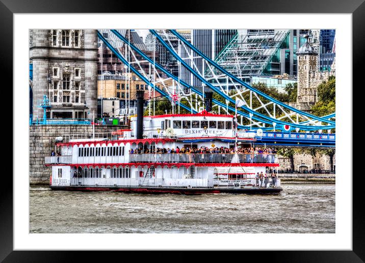  The Dixie Queen Paddle Steamer Framed Mounted Print by David Pyatt