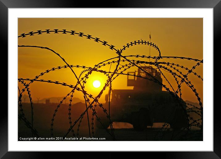 Hummer Sun Framed Mounted Print by allen martin