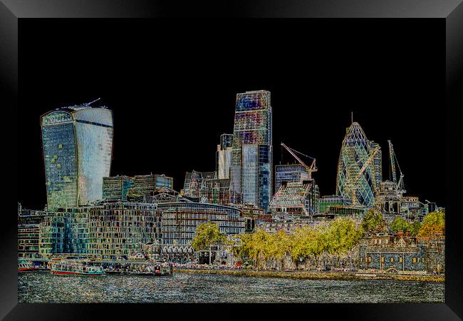 City of London Art Framed Print by David Pyatt