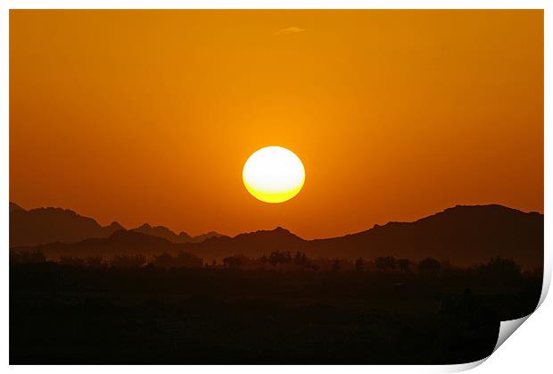 Afghanistan sunset. Print by allen martin