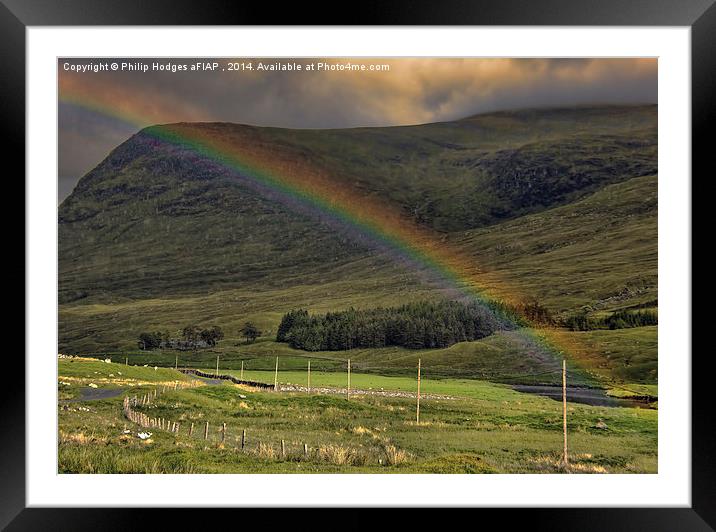 Rainbow in Perthshire  Framed Mounted Print by Philip Hodges aFIAP ,
