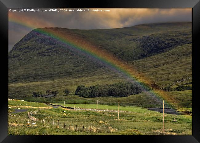 Rainbow in Perthshire  Framed Print by Philip Hodges aFIAP ,