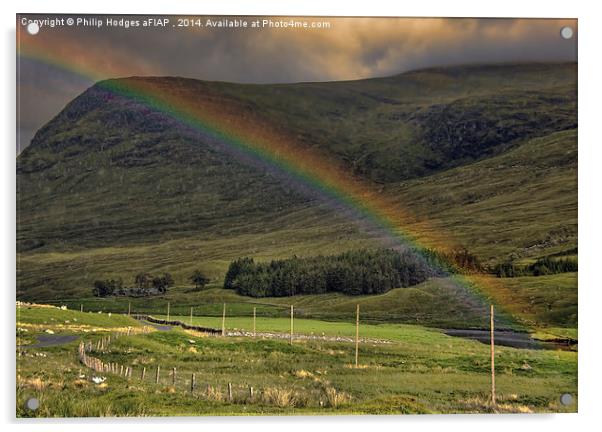 Rainbow in Perthshire  Acrylic by Philip Hodges aFIAP ,