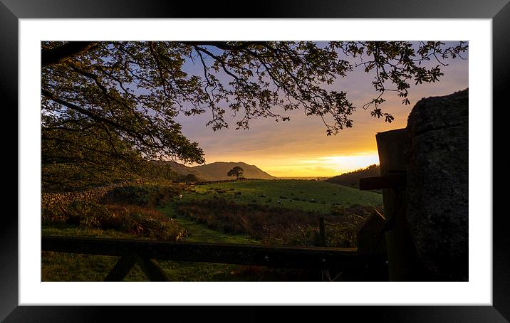 Sunset Over Eskdale, Cumbria Framed Mounted Print by Steven Garratt