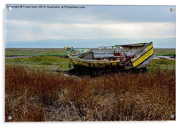  An abandoned and worse for wear boat Acrylic by Frank Irwin