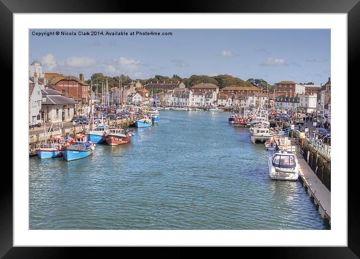 Weymouth Old Harbour Framed Mounted Print by Nicola Clark