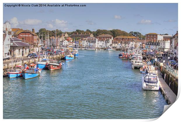 Weymouth Old Harbour Print by Nicola Clark