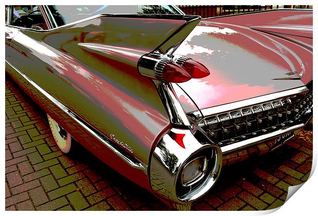 1959 Cadillac Coupe De Ville  Print by graham young