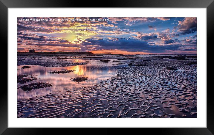  The warmth of an August Sunset Framed Mounted Print by matthew  mallett