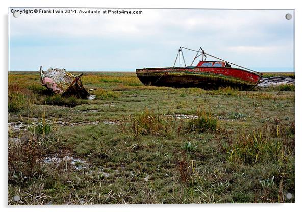  Abandoned and worse for wear boats Acrylic by Frank Irwin