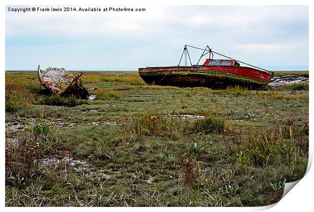  Abandoned and worse for wear boats Print by Frank Irwin