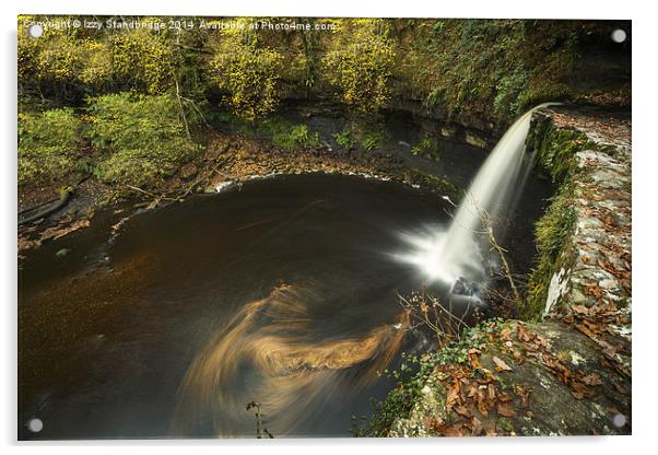  Sgwd Gwladus, waterfall, Brecon Beacons Acrylic by Izzy Standbridge