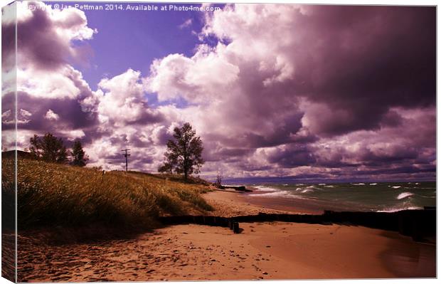  Michigan Stormy Skies Canvas Print by Ian Pettman