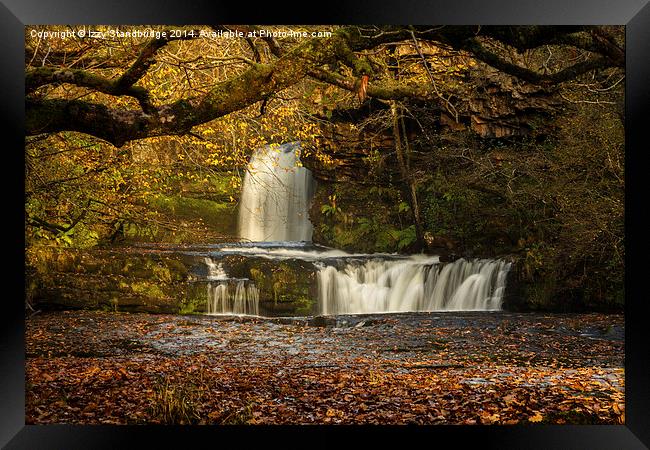  Autumn waterfall Framed Print by Izzy Standbridge