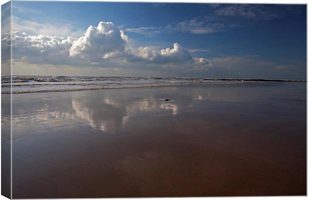  Mirrored in the sand Canvas Print by Stephen Prosser