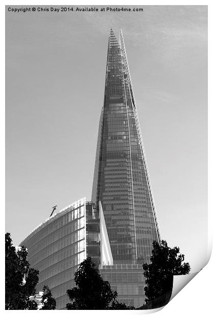 The Shard London Print by Chris Day
