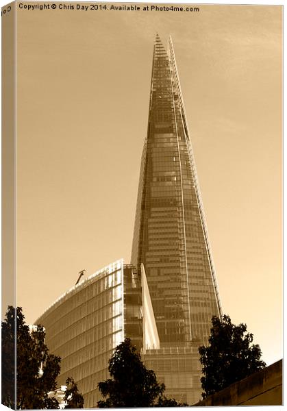 The Shard london Canvas Print by Chris Day