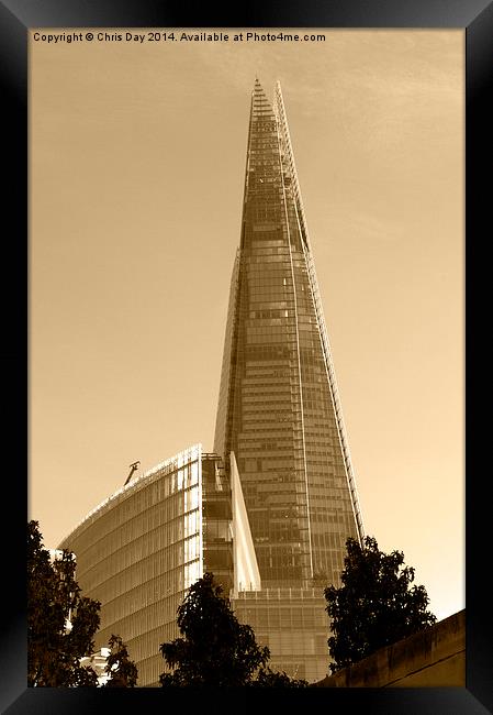 The Shard london Framed Print by Chris Day