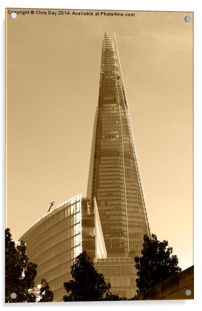 The Shard london Acrylic by Chris Day