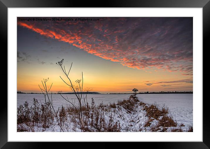  Snowflame Framed Mounted Print by Chris Mann