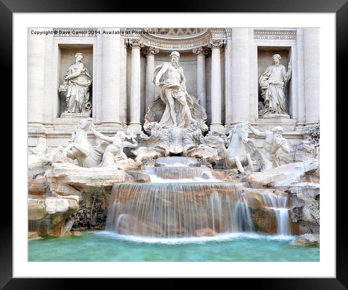 Trevi Fountain, Rome, Italy Framed Mounted Print by Dave Carroll
