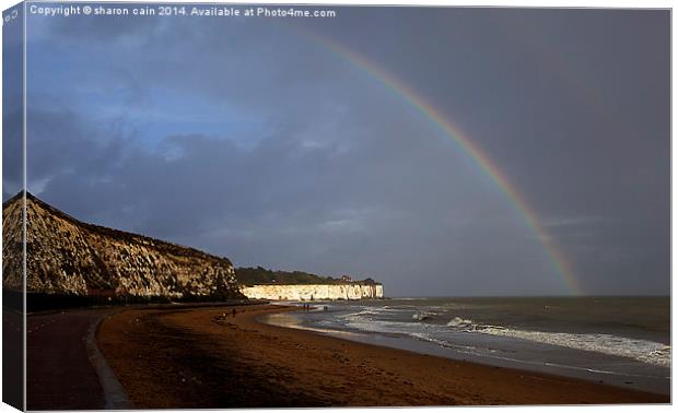  Broadstairs over the Rainbows Canvas Print by Sharon Cain