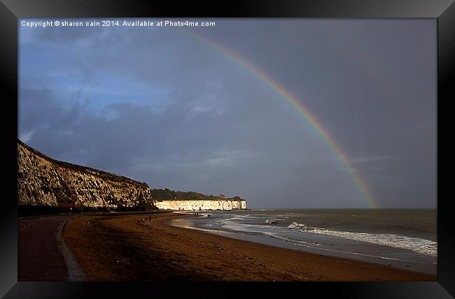  Broadstairs over the Rainbows Framed Print by Sharon Cain