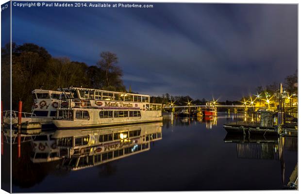 Boats on the River Dee, Chester Canvas Print by Paul Madden