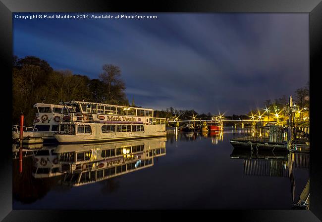 Boats on the River Dee, Chester Framed Print by Paul Madden