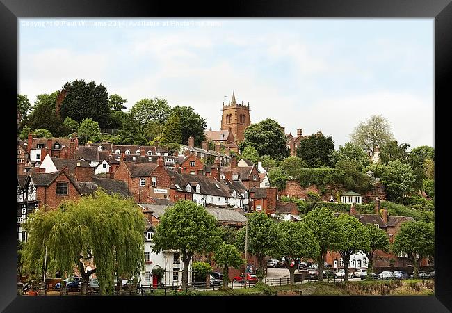  St Leonards Church Bridgnorth from Low Town  Framed Print by Paul Williams