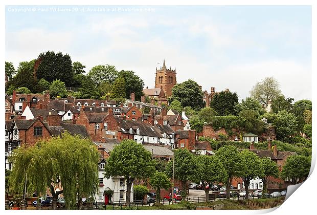  St Leonards Church Bridgnorth from Low Town  Print by Paul Williams