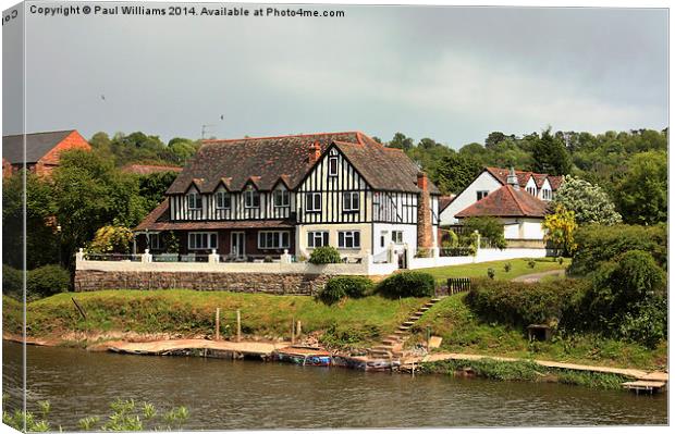  Riverside Dwelling at Bridgnorth Canvas Print by Paul Williams