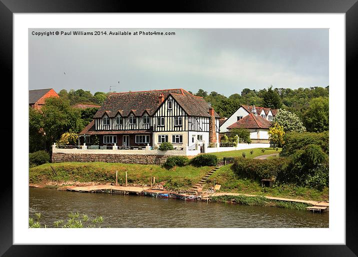  Riverside Dwelling at Bridgnorth Framed Mounted Print by Paul Williams