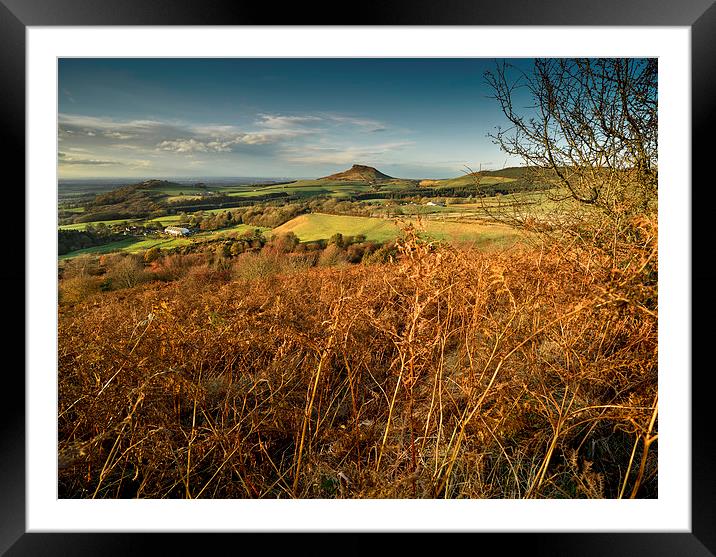  Roseberry Topping Framed Mounted Print by Dave Hudspeth Landscape Photography